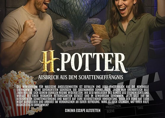 Zauberschüler bei Cinema Escape, der magischen Abenteuer-Attraktion in Zürich.